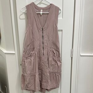 Anthropologie Daily Practice Sleeveless Pink Dress with Zipper